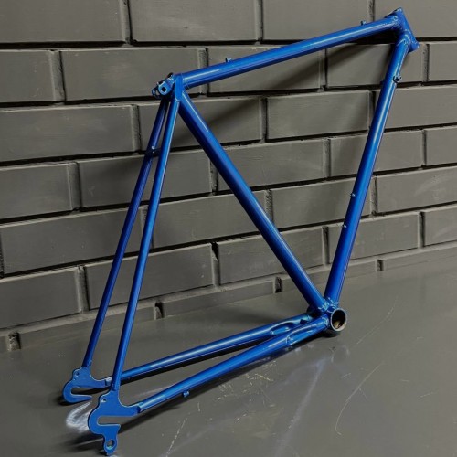 Покраска рамы велосипеда в синий Candy