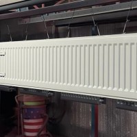 Покраска 8-ми панельных радиаторов отопления в 7005 матовый.